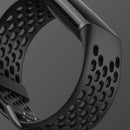 For Fitbit Charge 5 Silicone Hole Watch Band(Black)
