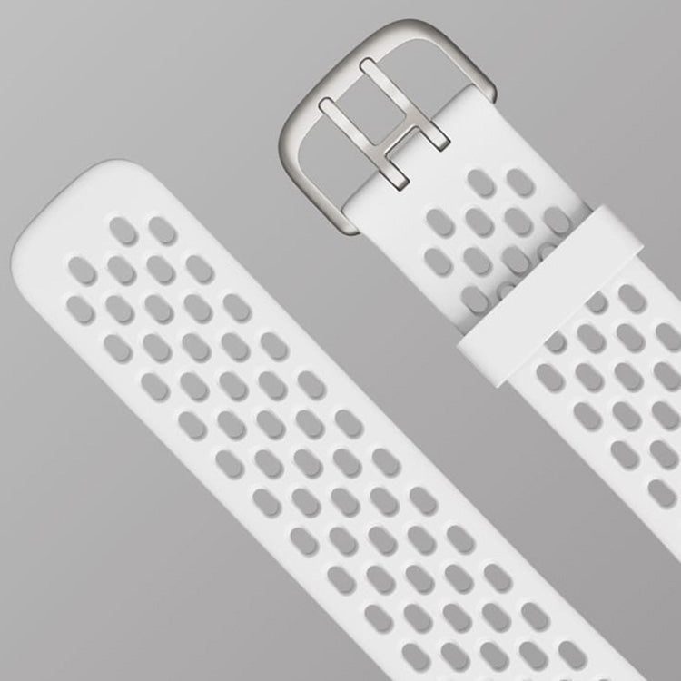 For Fitbit Charge 5 Silicone Hole Watch Band(Black)