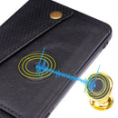 For Huawei P50 Pro Double Buckle PU + TPU Shockproof Magnetic Case with Card Slots & Holder(Black)