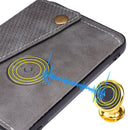 For Honor 50 Double Buckle PU + TPU Shockproof Magnetic Case with Card Slots & Holder(Grey)