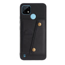 For OPPO Realme C21Y Double Buckle PU + TPU Shockproof Magnetic Case with Card Slots & Holder(Black)