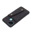 For OPPO Realme C21Y Double Buckle PU + TPU Shockproof Magnetic Case with Card Slots & Holder(Black)