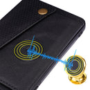 For OPPO Realme C21Y Double Buckle PU + TPU Shockproof Magnetic Case with Card Slots & Holder(Black)