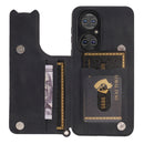 For Huawei P50 Mandala Embossed PU + TPU Magnetic Case with Card Slots & Holder & Lanyard(Black)