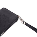 For Huawei P50 Mandala Embossed PU + TPU Magnetic Case with Card Slots & Holder & Lanyard(Black)