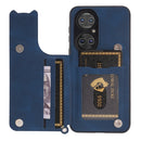 For Huawei P50 Mandala Embossed PU + TPU Magnetic Case with Card Slots & Holder & Lanyard(Blue)