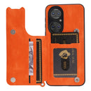 For Huawei P50 Mandala Embossed PU + TPU Magnetic Case with Card Slots & Holder & Lanyard(Orange)