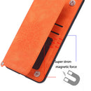 For Huawei P50 Mandala Embossed PU + TPU Magnetic Case with Card Slots & Holder & Lanyard(Orange)
