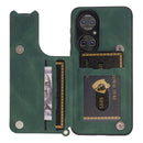 For Huawei P50 Mandala Embossed PU + TPU Magnetic Case with Card Slots & Holder & Lanyard(Green)