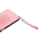 For Huawei P50 Mandala Embossed PU + TPU Magnetic Case with Card Slots & Holder & Lanyard(Rose Gold)