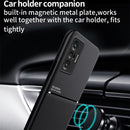 For vivo X70 Pro Classic Tilt Strip Grain Magnetic Shockproof PC + TPU Case(Black)