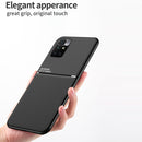 For Xiaomi Redmi 10 Classic Tilt Strip Grain Magnetic Shockproof PC + TPU Case(Dark Green)