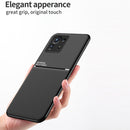 For Xiaomi Mi Mix 4 Classic Tilt Strip Grain Magnetic Shockproof PC + TPU Case(Dark Green)