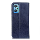 For OPPO Realme GT Neo2 Magnetic Crazy Horse Texture Horizontal Flip Leather Case with Holder & Card Slots & Wallet(Blue)