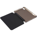 TPU Transparent Back Cover Horizontal Flip Leather Tablet Case with Three-folding Holder & Pen Slot For iPad mini 6(Black)