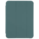 TPU Transparent Back Cover Horizontal Flip Leather Tablet Case with Three-folding Holder & Pen Slot For iPad mini 6(Dark Green)