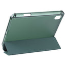 TPU Transparent Back Cover Horizontal Flip Leather Tablet Case with Three-folding Holder & Pen Slot For iPad mini 6(Dark Green)