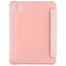 TPU Transparent Back Cover Horizontal Flip Leather Tablet Case with Three-folding Holder & Pen Slot For iPad mini 6(Pink)
