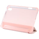 TPU Transparent Back Cover Horizontal Flip Leather Tablet Case with Three-folding Holder & Pen Slot For iPad mini 6(Pink)