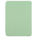 TPU Transparent Back Cover Horizontal Flip Leather Tablet Case with Three-folding Holder & Pen Slot For iPad mini 6(Green)