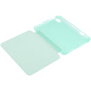 TPU Transparent Back Cover Horizontal Flip Leather Tablet Case with Three-folding Holder & Pen Slot For iPad mini 6(Green)