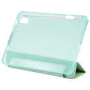 TPU Transparent Back Cover Horizontal Flip Leather Tablet Case with Three-folding Holder & Pen Slot For iPad mini 6(Green)