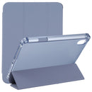 TPU Transparent Back Cover Horizontal Flip Leather Tablet Case with Three-folding Holder & Pen Slot For iPad mini 6(Blue)