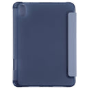 TPU Transparent Back Cover Horizontal Flip Leather Tablet Case with Three-folding Holder & Pen Slot For iPad mini 6(Blue)