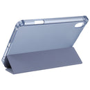 TPU Transparent Back Cover Horizontal Flip Leather Tablet Case with Three-folding Holder & Pen Slot For iPad mini 6(Blue)