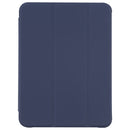 TPU Transparent Back Cover Horizontal Flip Leather Tablet Case with Three-folding Holder & Pen Slot For iPad mini 6(Navy Blue)
