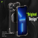 R-JUST RJ51 Hollow Shockproof Metal Protective Case For iPhone 13 mini(Dark Grey)