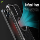 R-JUST RJ51 Hollow Shockproof Metal Protective Case For iPhone 13 Pro Max(Dark Grey)
