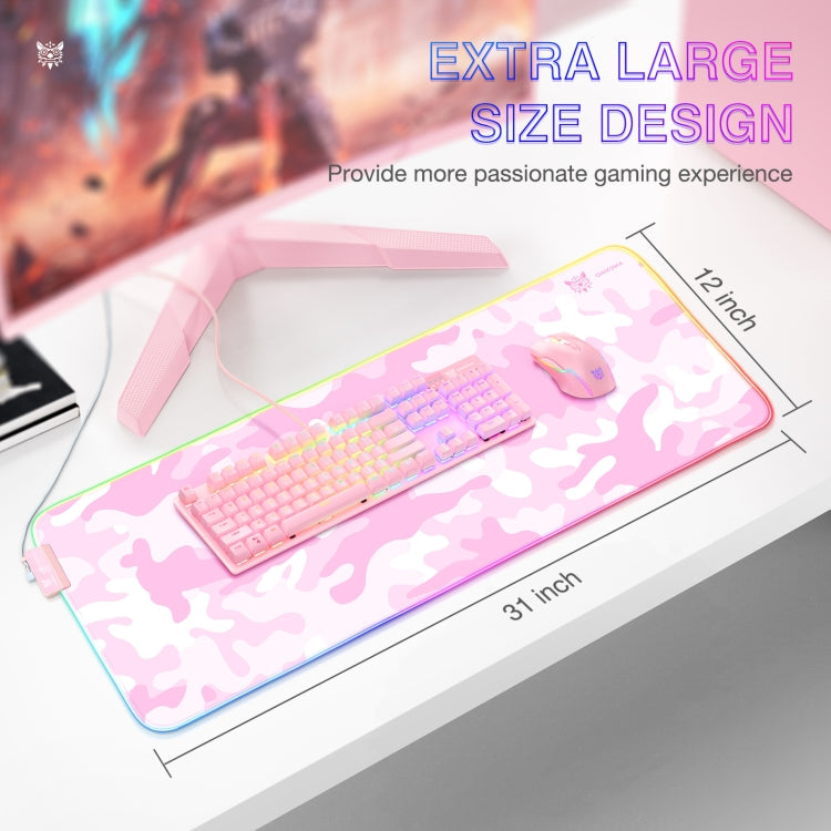 ONIKUMA MP005 (G5) RGB Light Waterproof Mouse Pad(Pink)