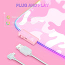 ONIKUMA MP005 (G5) RGB Light Waterproof Mouse Pad(Pink)