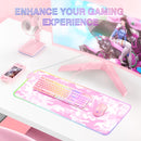 ONIKUMA MP005 (G5) RGB Light Waterproof Mouse Pad(Pink)