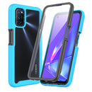 For OPPO A52 / A72 / A92 Starry Sky Solid Color Series Shockproof PC + TPU Protective Case with PET Film(Sky Blue)