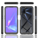 For OPPO A52 / A72 / A92 Starry Sky Solid Color Series Shockproof PC + TPU Protective Case with PET Film(Sky Blue)