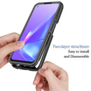For OPPO A52 / A72 / A92 Starry Sky Solid Color Series Shockproof PC + TPU Protective Case with PET Film(Sky Blue)