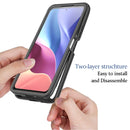 For Xiaomi Poco F3 / Redmi K40 Starry Sky Solid Color Series Shockproof PC + TPU Protective Case with PET Film(Black)