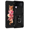 For Samsung Galaxy Z Flip3 5G Folding Shockproof TPU + PC Protective Case with 360 Degree Rotating Holder(Black)