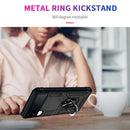 For Samsung Galaxy Z Flip3 5G Folding Shockproof TPU + PC Protective Case with 360 Degree Rotating Holder(Black)