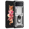 For Samsung Galaxy Z Flip3 5G Folding Shockproof TPU + PC Protective Case with 360 Degree Rotating Holder(Silver)
