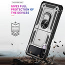 For Samsung Galaxy Z Flip3 5G Folding Shockproof TPU + PC Protective Case with 360 Degree Rotating Holder(Silver)