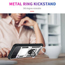 For Samsung Galaxy Z Flip3 5G Folding Shockproof TPU + PC Protective Case with 360 Degree Rotating Holder(Silver)