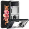 For Samsung Galaxy Z Flip3 5G Folding Shockproof TPU + PC Protective Case with 360 Degree Rotating Holder(Silver)