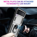 For Samsung Galaxy Z Flip3 5G Folding Shockproof TPU + PC Protective Case with 360 Degree Rotating Holder(Silver)
