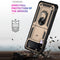 For Samsung Galaxy Z Flip3 5G Folding Shockproof TPU + PC Protective Case with 360 Degree Rotating Holder(Gold)