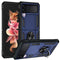 For Samsung Galaxy Z Flip3 5G Folding Shockproof TPU + PC Protective Case with 360 Degree Rotating Holder(Blue)