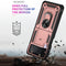 For Samsung Galaxy Z Flip3 5G Folding Shockproof TPU + PC Protective Case with 360 Degree Rotating Holder(Rose Gold)