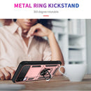 For Samsung Galaxy Z Flip3 5G Folding Shockproof TPU + PC Protective Case with 360 Degree Rotating Holder(Rose Gold)